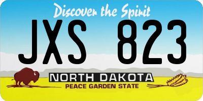ND license plate JXS823