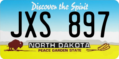 ND license plate JXS897
