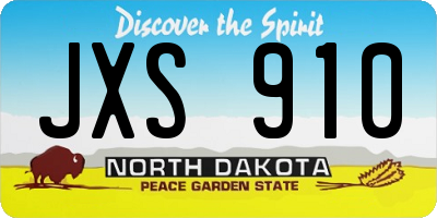 ND license plate JXS910