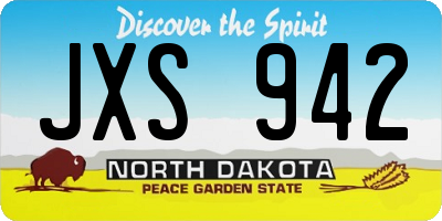 ND license plate JXS942