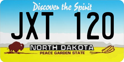 ND license plate JXT120