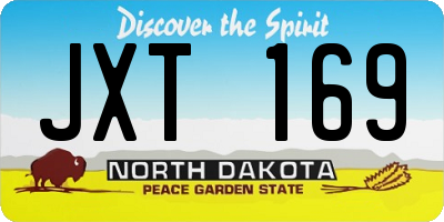 ND license plate JXT169