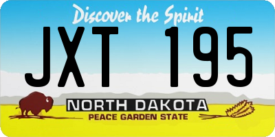ND license plate JXT195