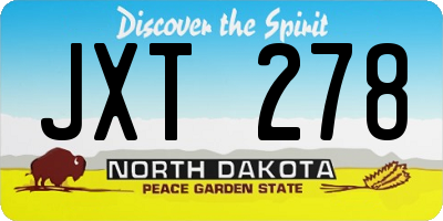 ND license plate JXT278