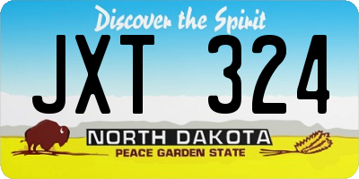 ND license plate JXT324