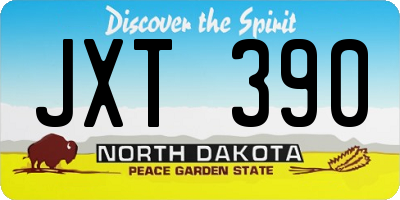 ND license plate JXT390