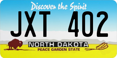 ND license plate JXT402