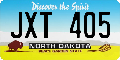 ND license plate JXT405