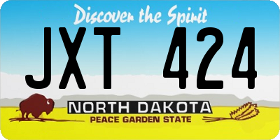 ND license plate JXT424