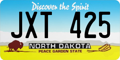 ND license plate JXT425