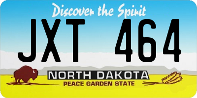 ND license plate JXT464
