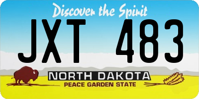 ND license plate JXT483