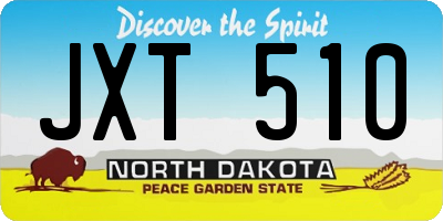ND license plate JXT510