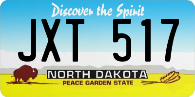 ND license plate JXT517