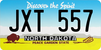 ND license plate JXT557