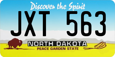 ND license plate JXT563