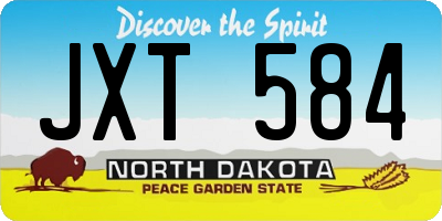 ND license plate JXT584