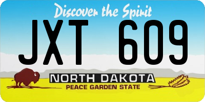 ND license plate JXT609