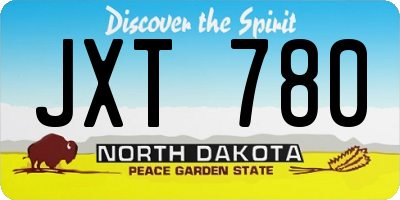 ND license plate JXT780