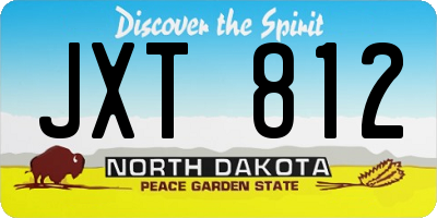 ND license plate JXT812