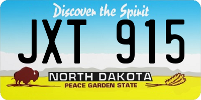 ND license plate JXT915