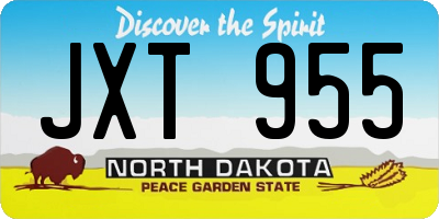 ND license plate JXT955