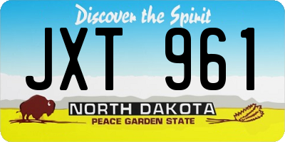 ND license plate JXT961