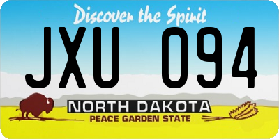ND license plate JXU094
