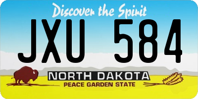 ND license plate JXU584