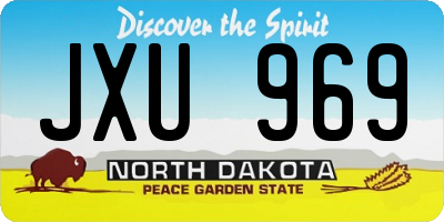 ND license plate JXU969