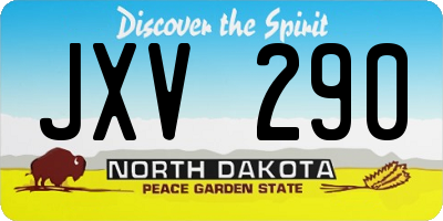 ND license plate JXV290