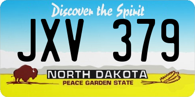 ND license plate JXV379