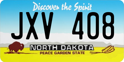 ND license plate JXV408