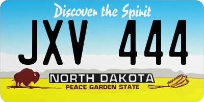 ND license plate JXV444