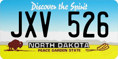 ND license plate JXV526