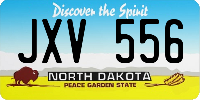 ND license plate JXV556