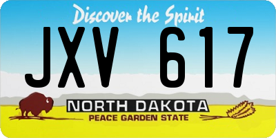 ND license plate JXV617