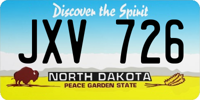 ND license plate JXV726