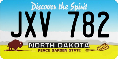 ND license plate JXV782