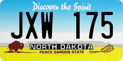 ND license plate JXW175