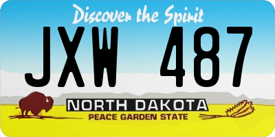ND license plate JXW487