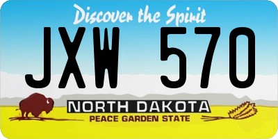 ND license plate JXW570