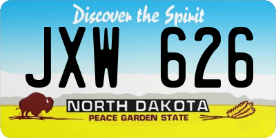 ND license plate JXW626