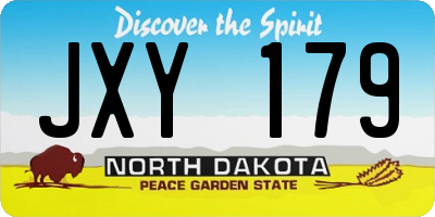 ND license plate JXY179