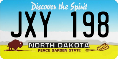 ND license plate JXY198