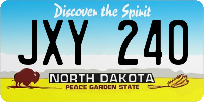 ND license plate JXY240