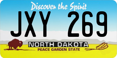 ND license plate JXY269