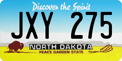 ND license plate JXY275