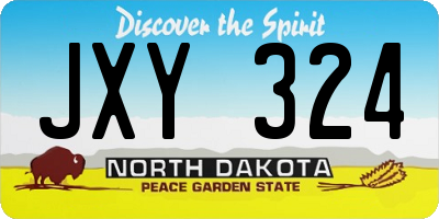 ND license plate JXY324