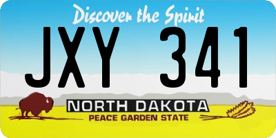 ND license plate JXY341